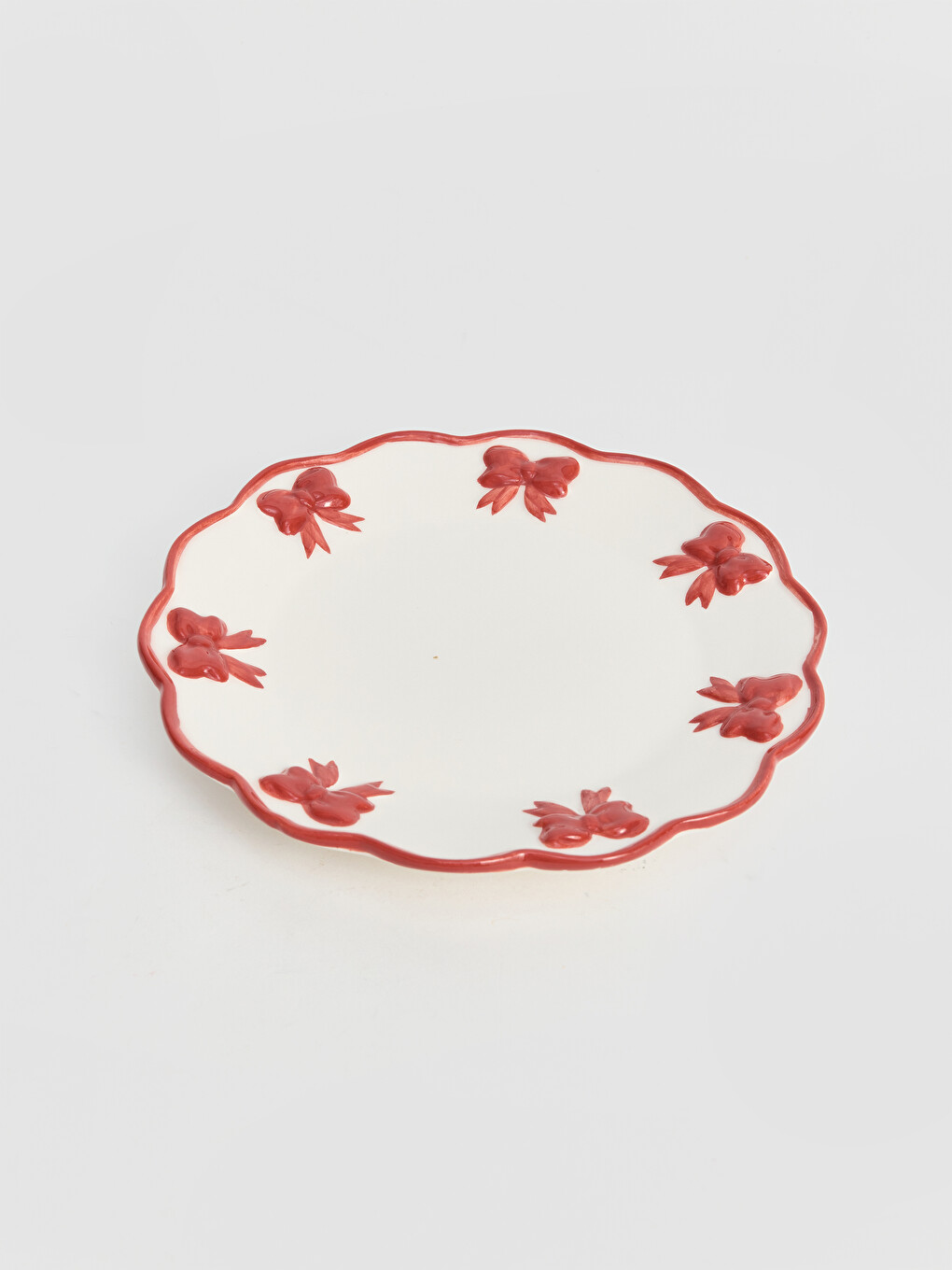 Bow Embossed Detailed Wavy Edged Plate-2
