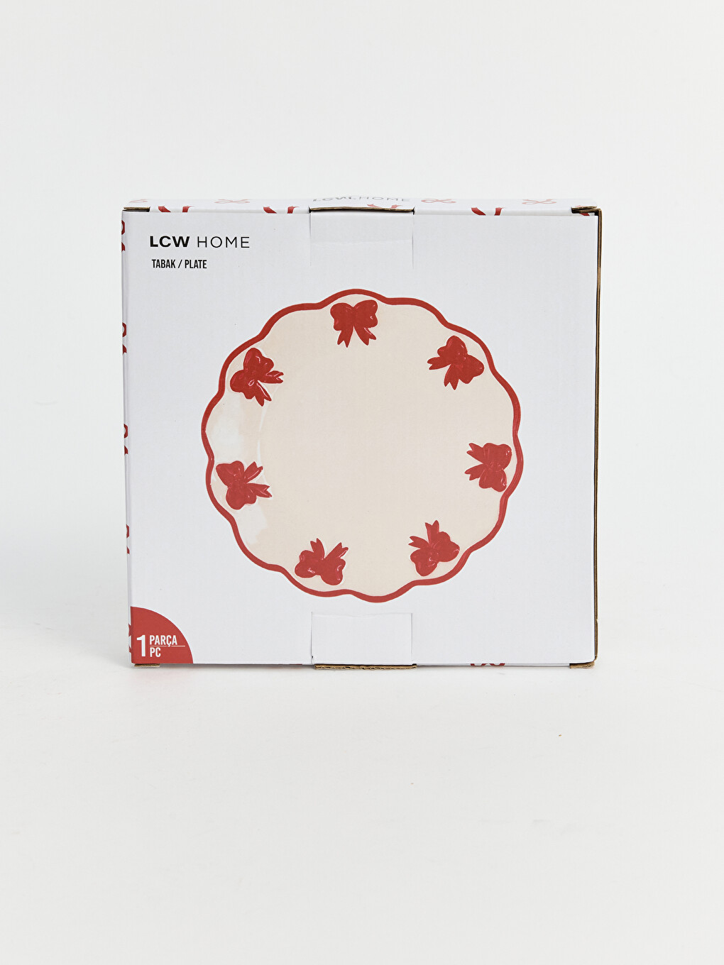 Bow Embossed Detailed Wavy Edged Plate-4