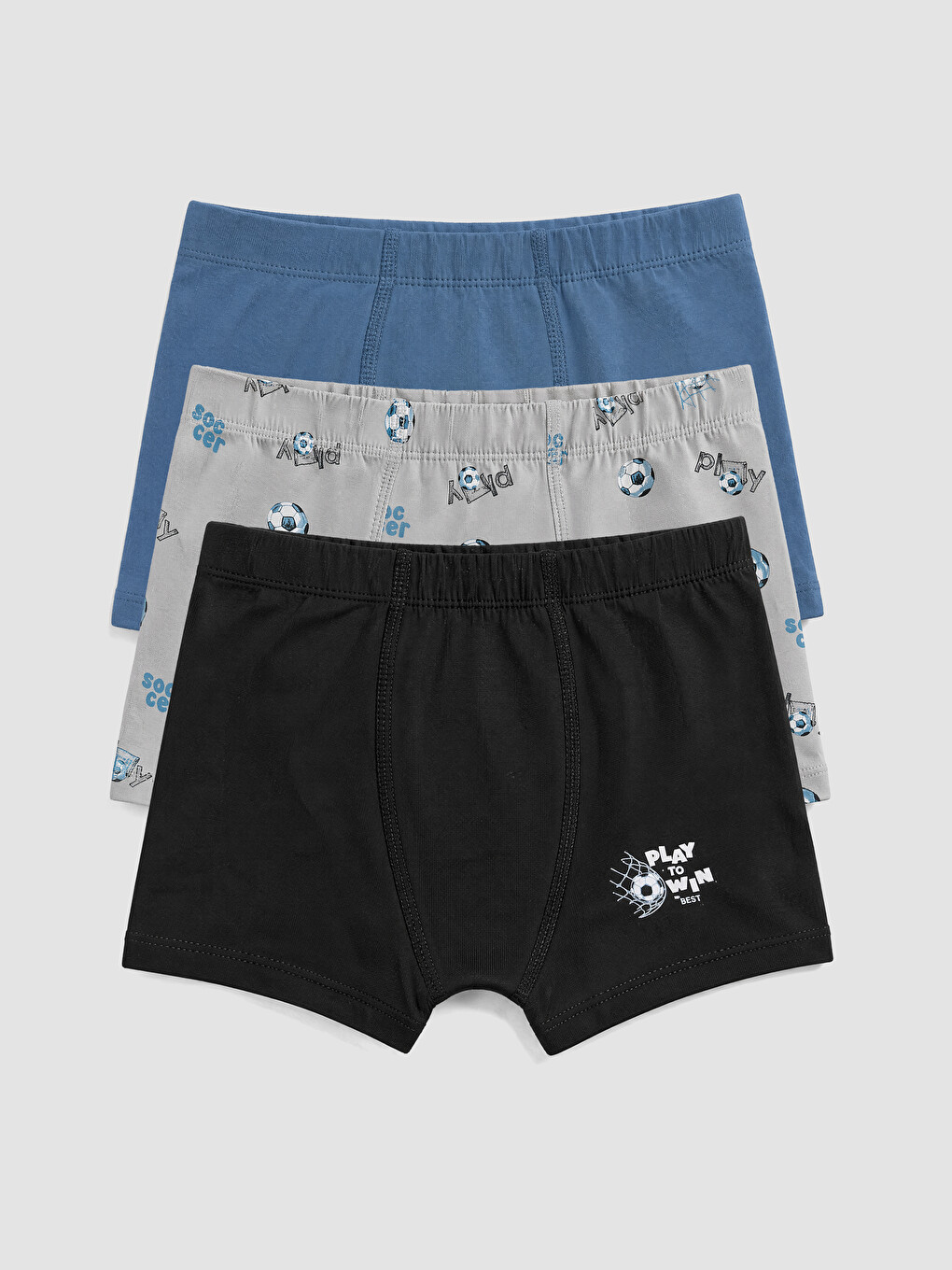 Boy Grey Boxer Briefs-5