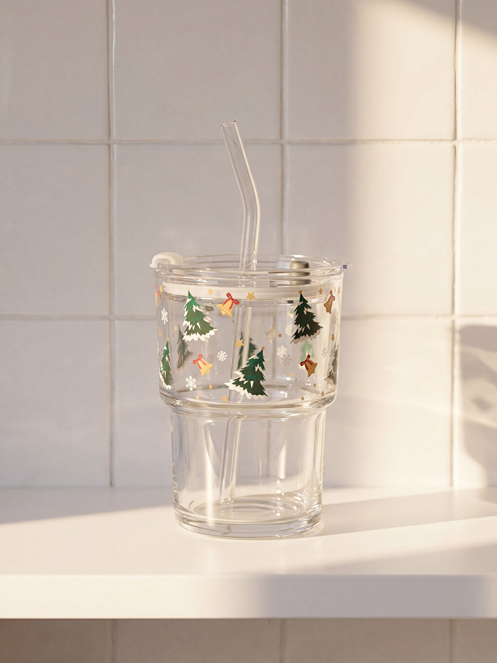 New Year's Themed Strawed Glass Glass 350 Ml