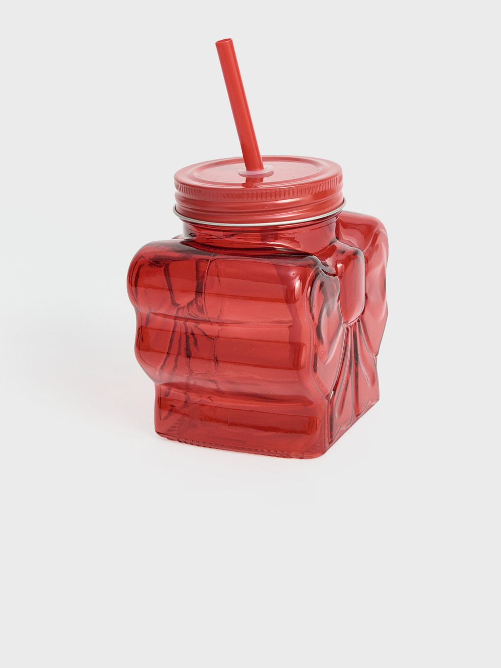 Strawed Glass Thermos Cup-2