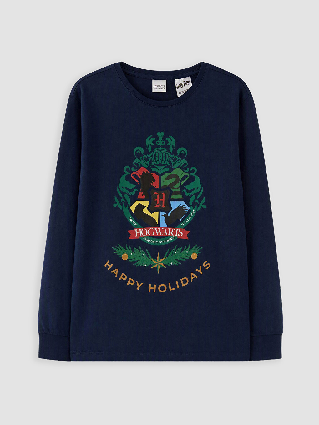 Lacivert Harry Potter Baskılı Erkek Çocuk Pijama Takım-1