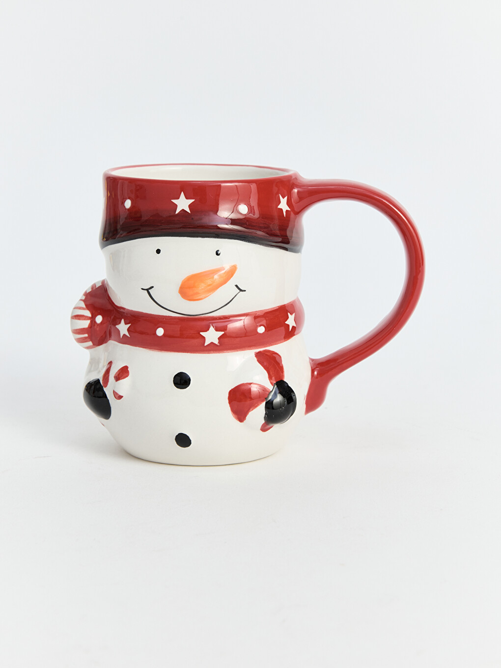 Schneemann Motiv Bedruckter Keramikbecher 300 Ml-1