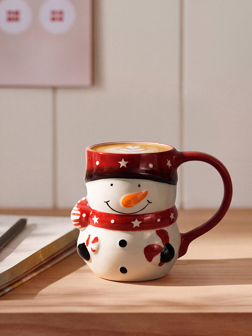 Schneemann Motiv Bedruckter Keramikbecher 300 Ml