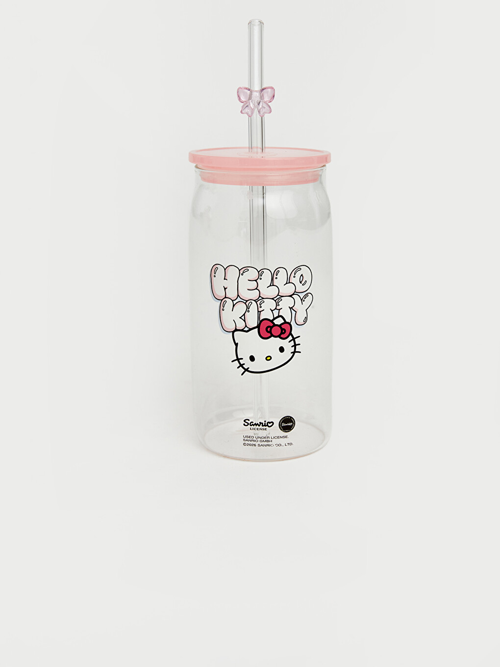 Hello Kitty Εκτυπωμένο Ποτήρι Αναψυκτικού Με Καλαμάκι-1