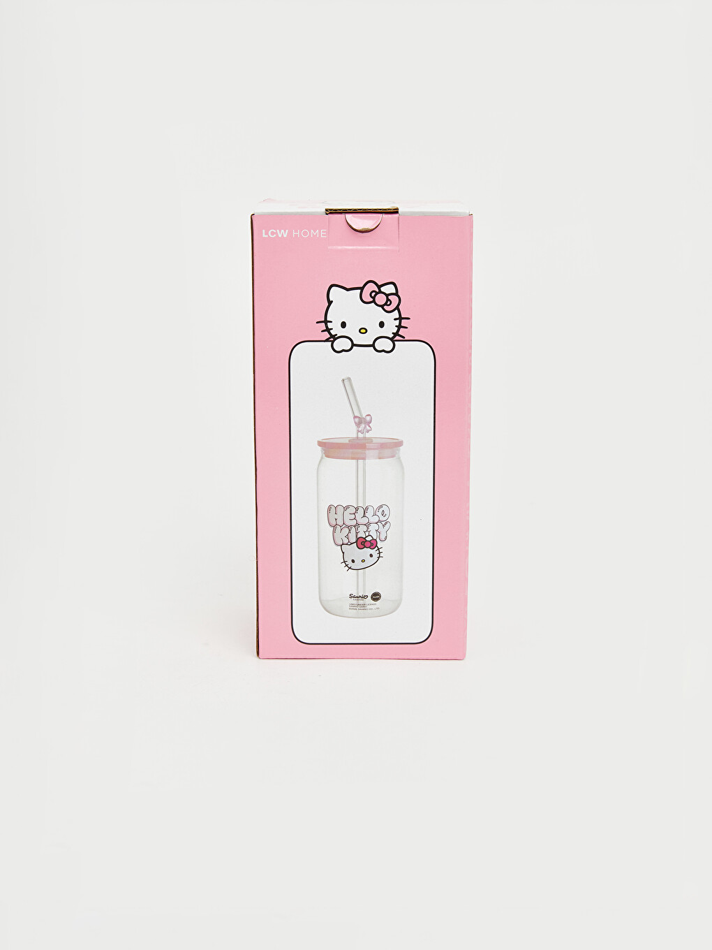 Hello Kitty Εκτυπωμένο Ποτήρι Αναψυκτικού Με Καλαμάκι-2