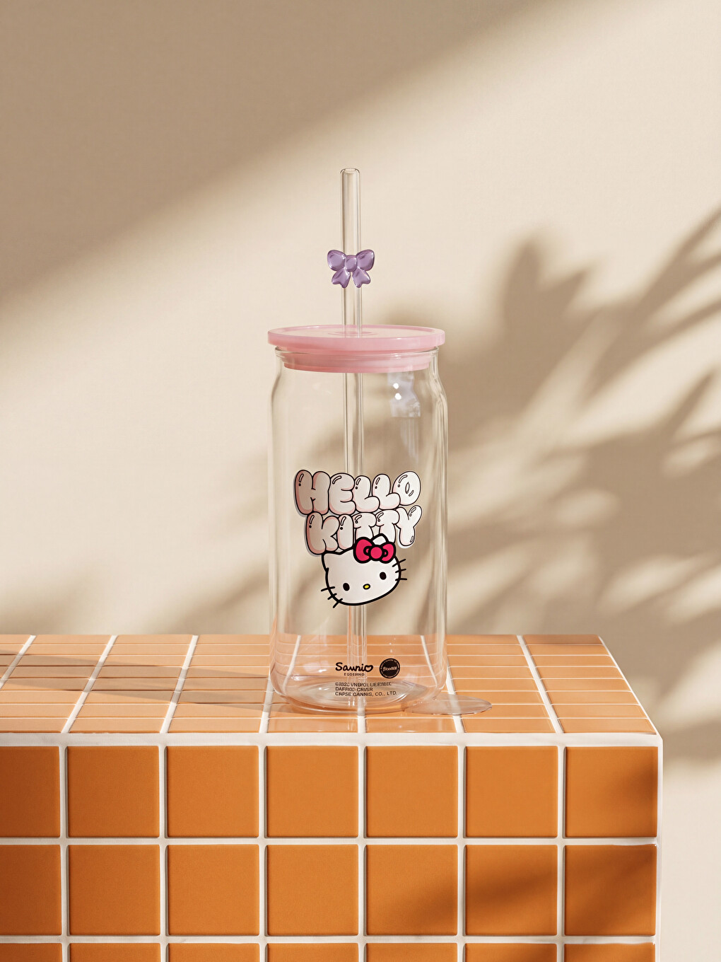 Hello Kitty Εκτυπωμένο Ποτήρι Αναψυκτικού Με Καλαμάκι