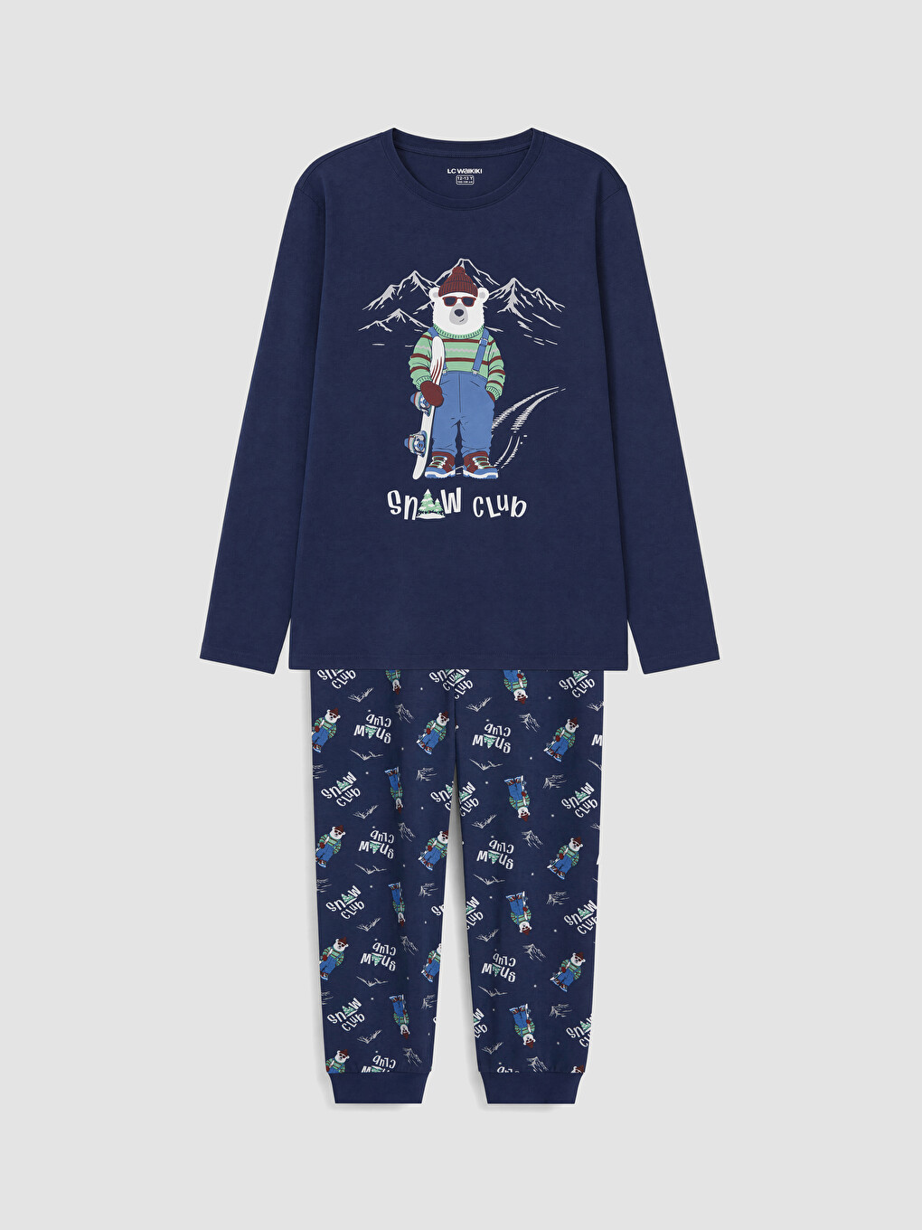 Printed Crew Neck Boys' Pyjamas Set
