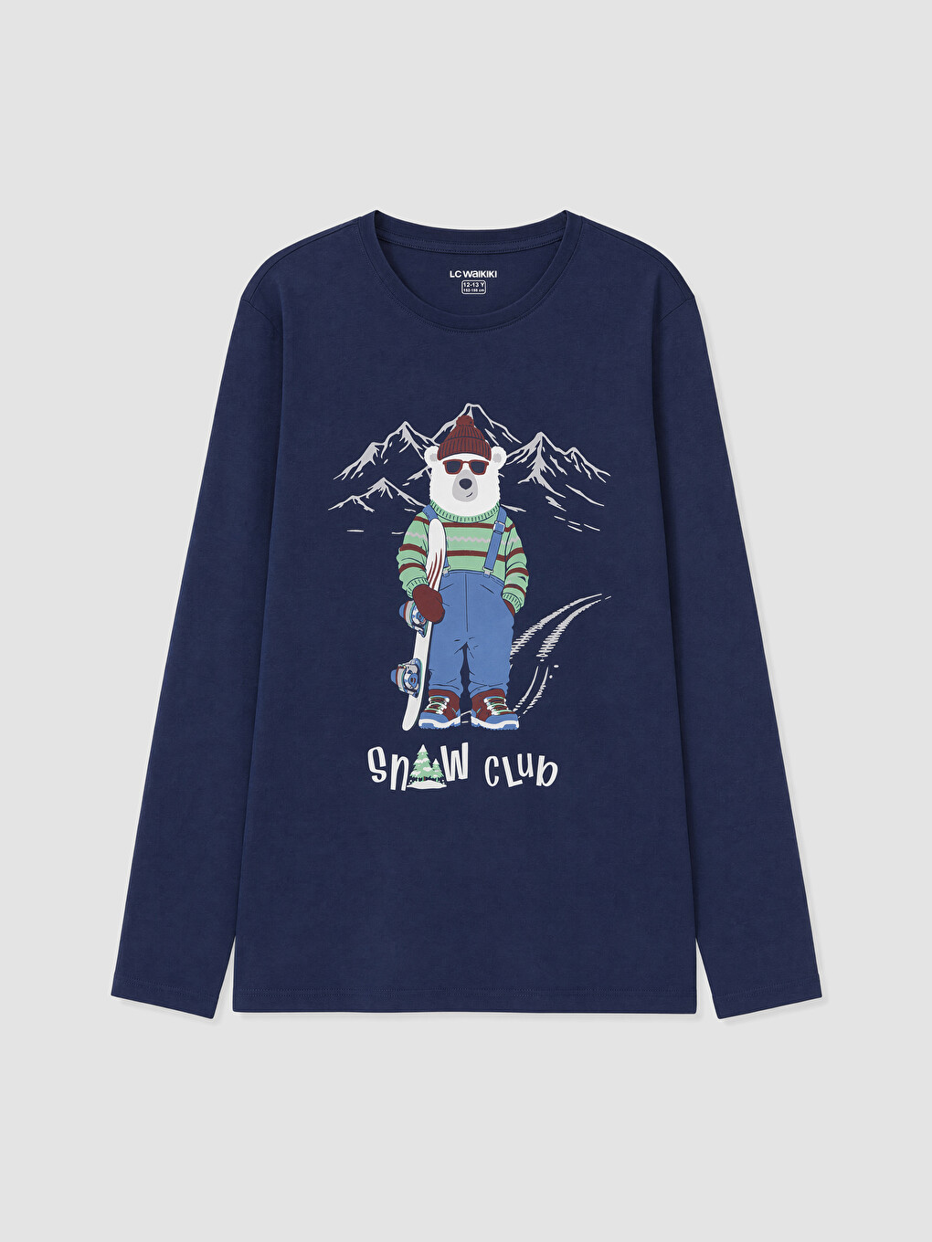 Printed Crew Neck Boys' Pyjamas Set-1