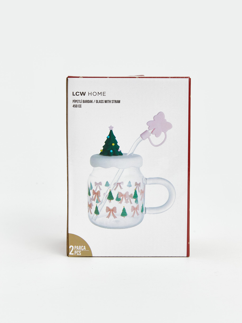 New Year's Themed Straw Glass Glass 450 Ml-6