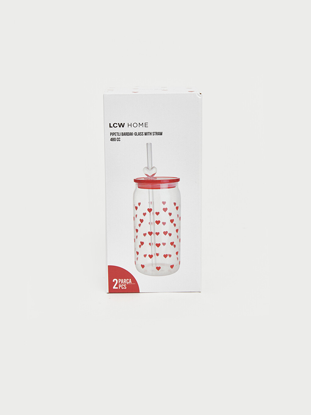 شووشەی شیشەی دڵ نەخشدار بە شیشەی قەڵەمەوە 480 Ml-2