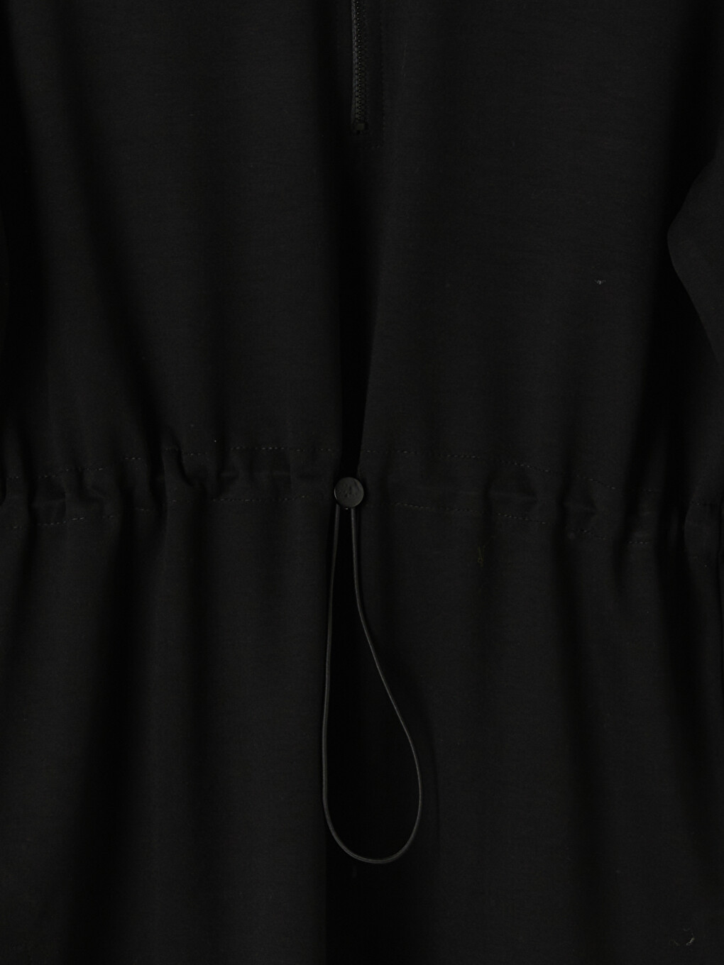 Siyah Fermuarlı Dik Yaka Kadın Sweatshirt Tunik-1