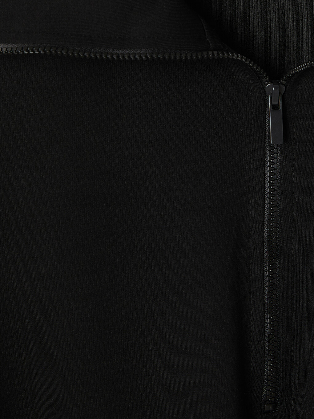 Siyah Fermuarlı Dik Yaka Kadın Sweatshirt Tunik-3