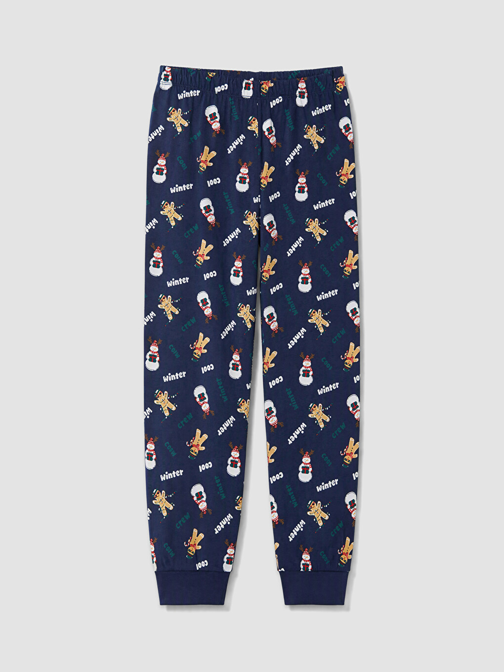 Lacivert Yılbaşı Temalı Erkek Çocuk Pijama Takım-4