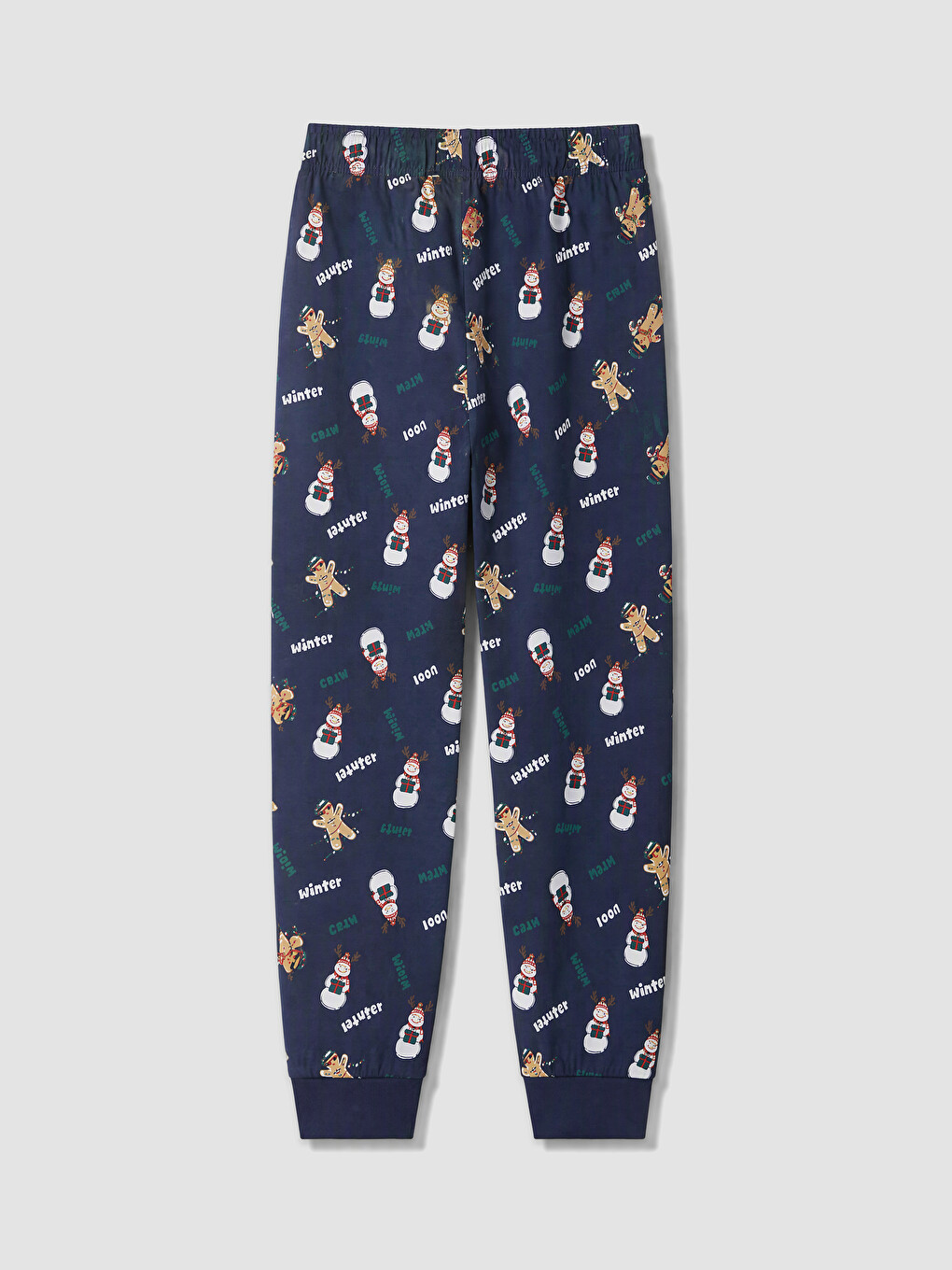 Lacivert Yılbaşı Temalı Erkek Çocuk Pijama Takım-5