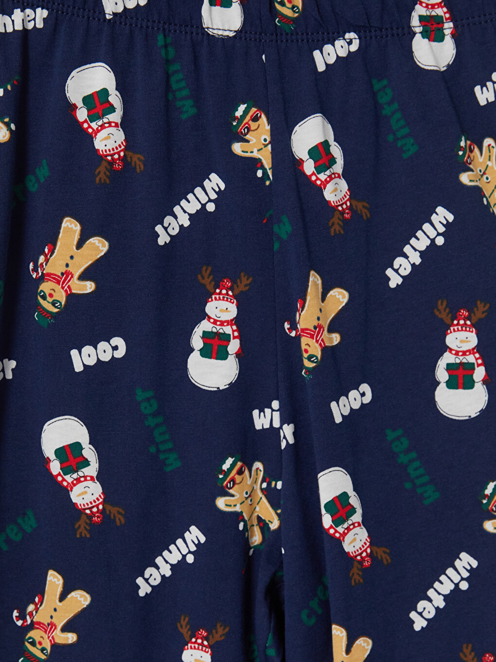 Lacivert Yılbaşı Temalı Erkek Çocuk Pijama Takım-6