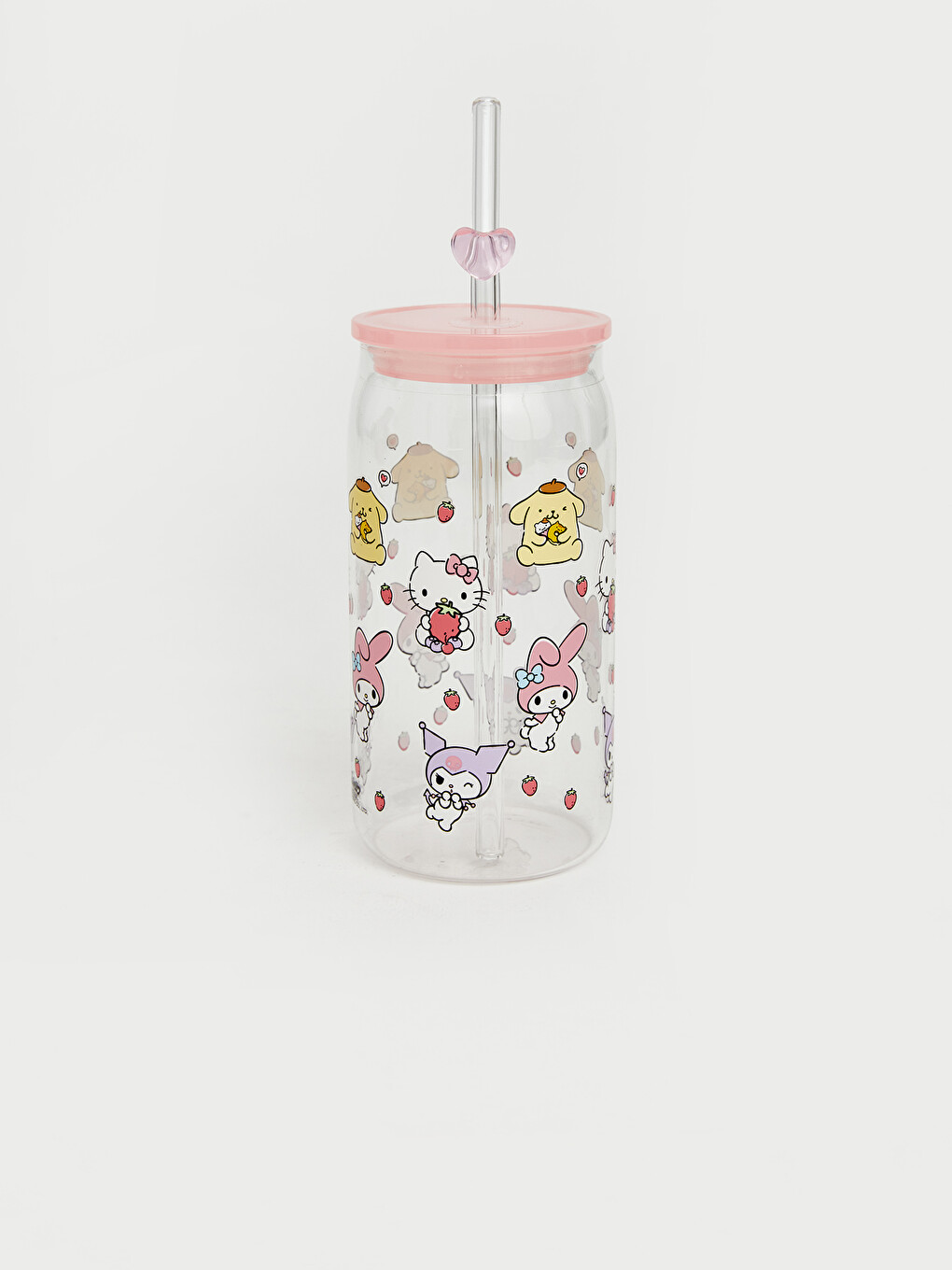 Hello Kitty And Friends Printed Glass Strawed Glass-1