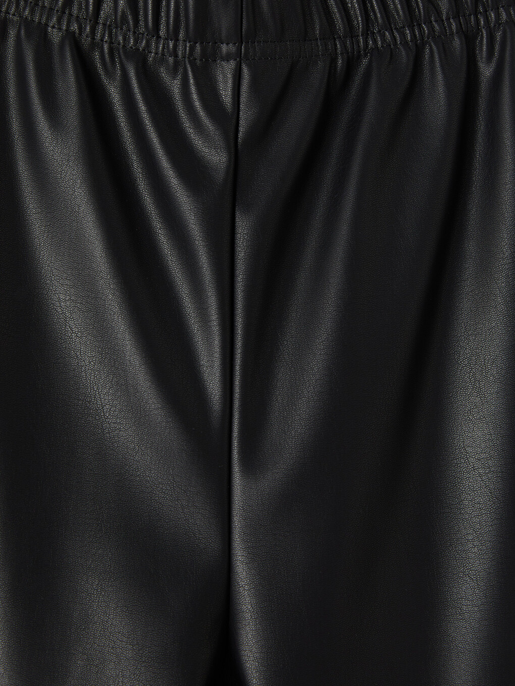 Faux Leather Girls' Flare Leggings-1
