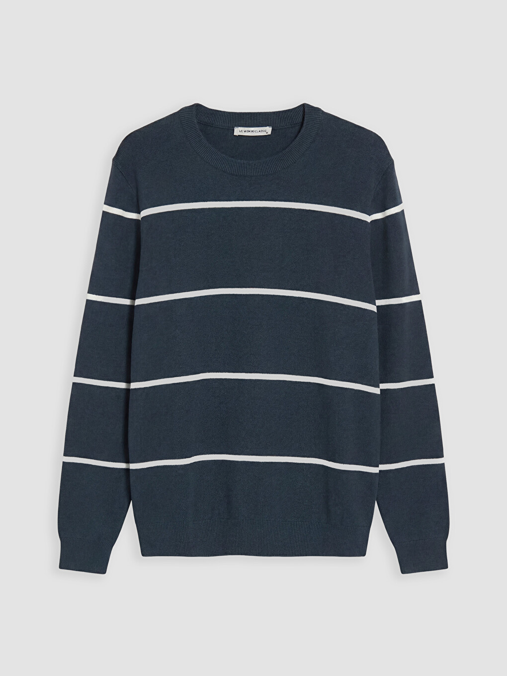 Crew Neck Striped Men's Knitwear Sweater-4