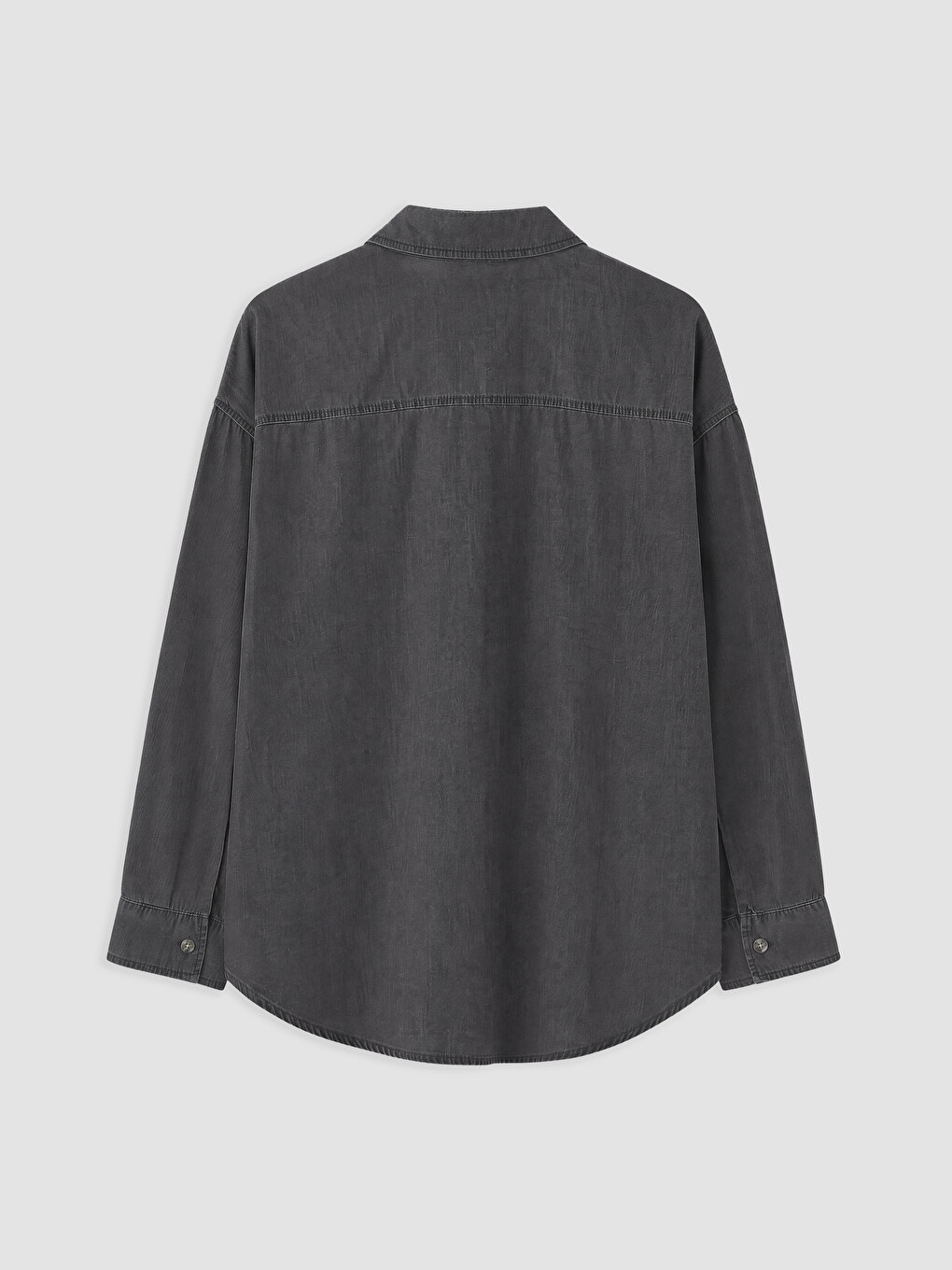 Pocketed Oversize Women's Jean Shirt Tunic-5