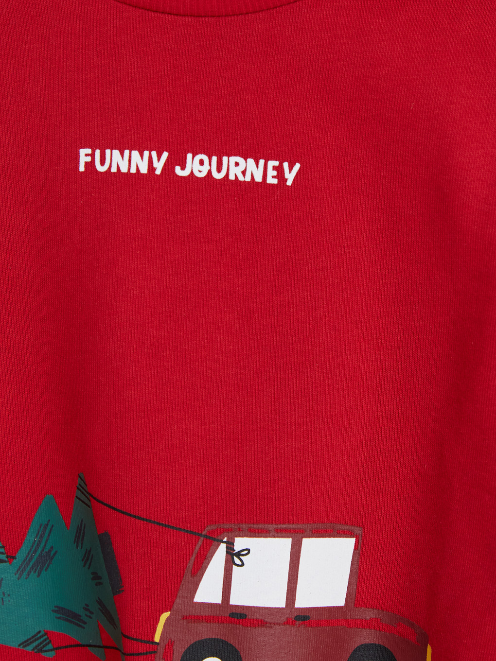 Kırmızı Baskılı Erkek Bebek Sweatshirt Ve Eşofman Altı Takım-2