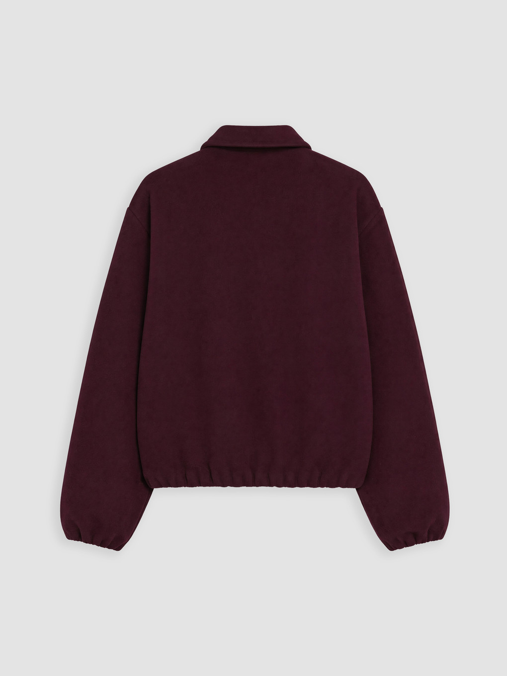 Bordo Gömlek Yaka Kadın Bomber Ceket-6
