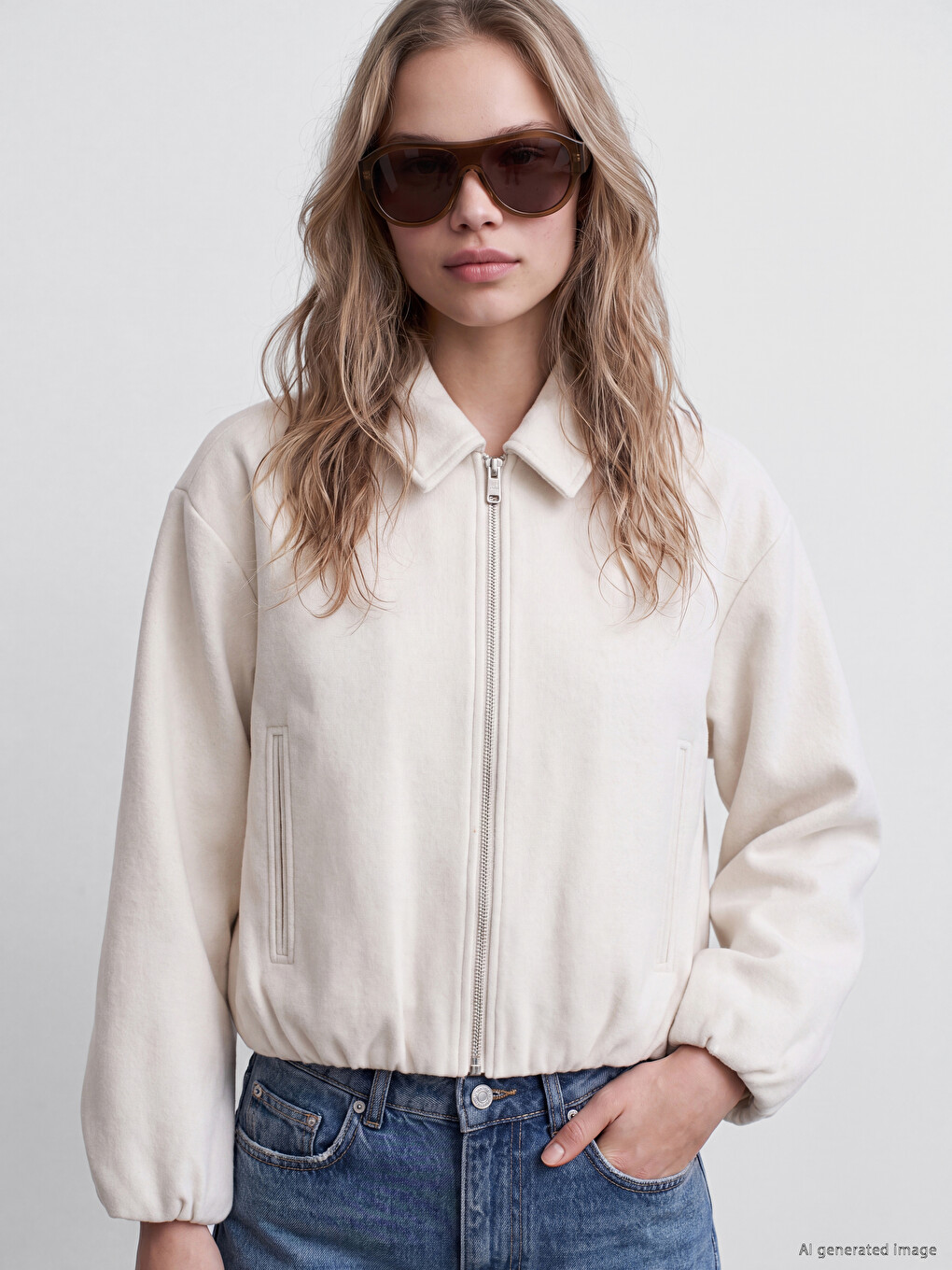 Shirt Collar Women's Bomber Jacket