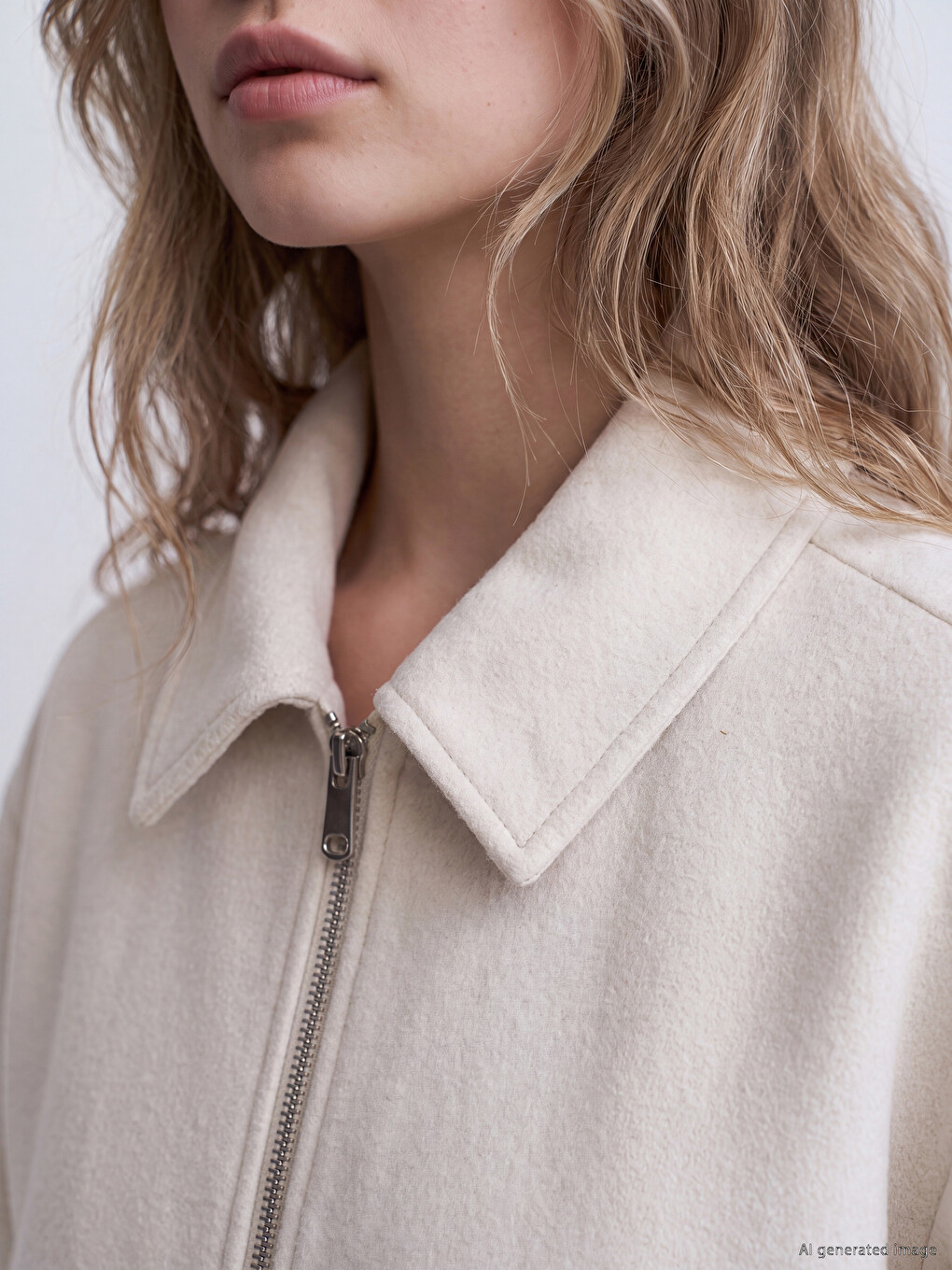Shirt Collar Women's Bomber Jacket-2