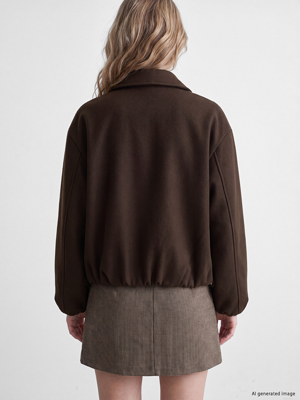 Shirt Collar Women's Bomber Jacket-4