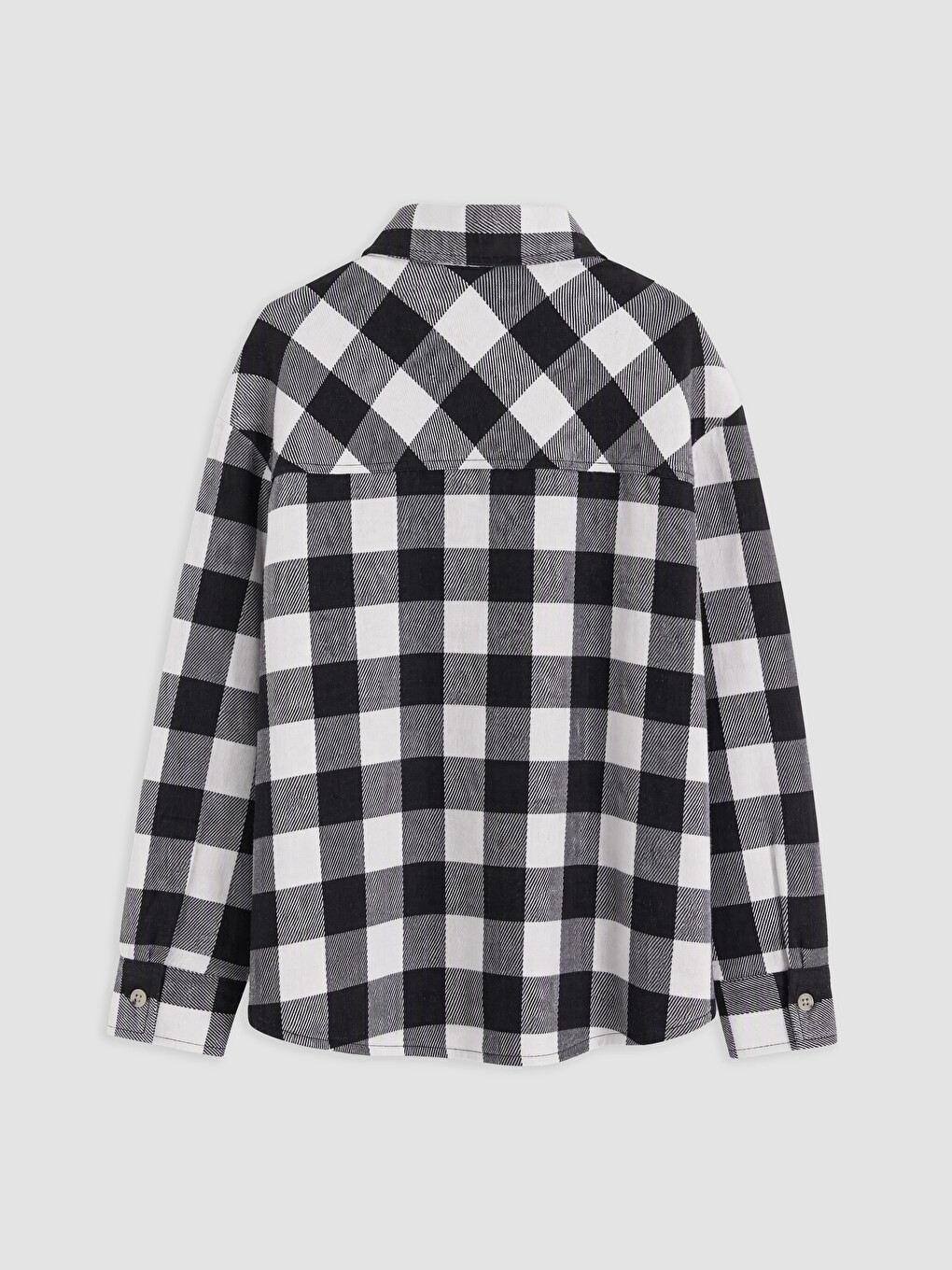 Plaid Twill Girls' Shirt-1