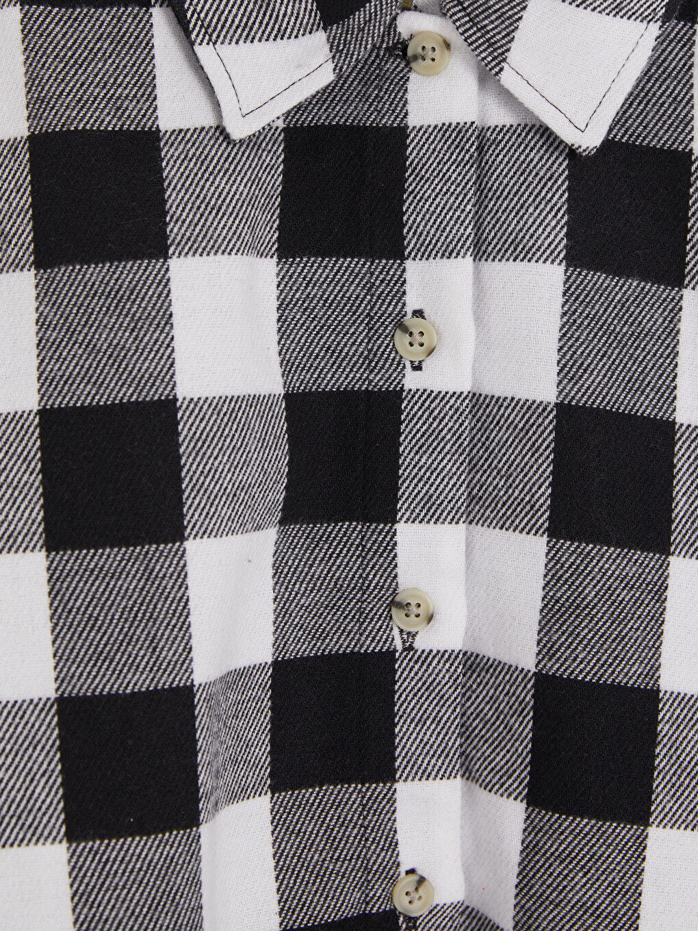 Plaid Twill Girls' Shirt-2
