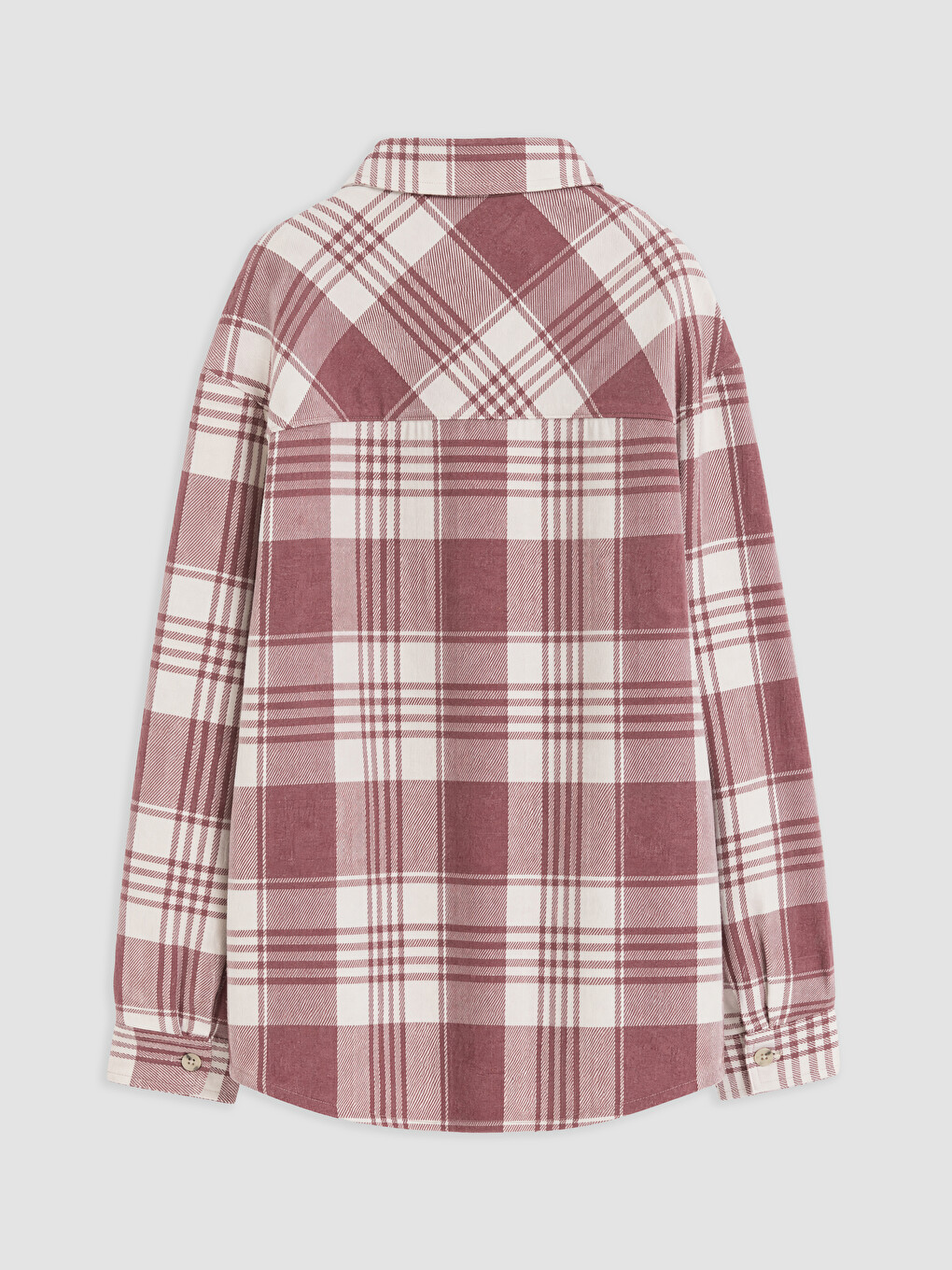 Plaid Twill Girls' Shirt-1
