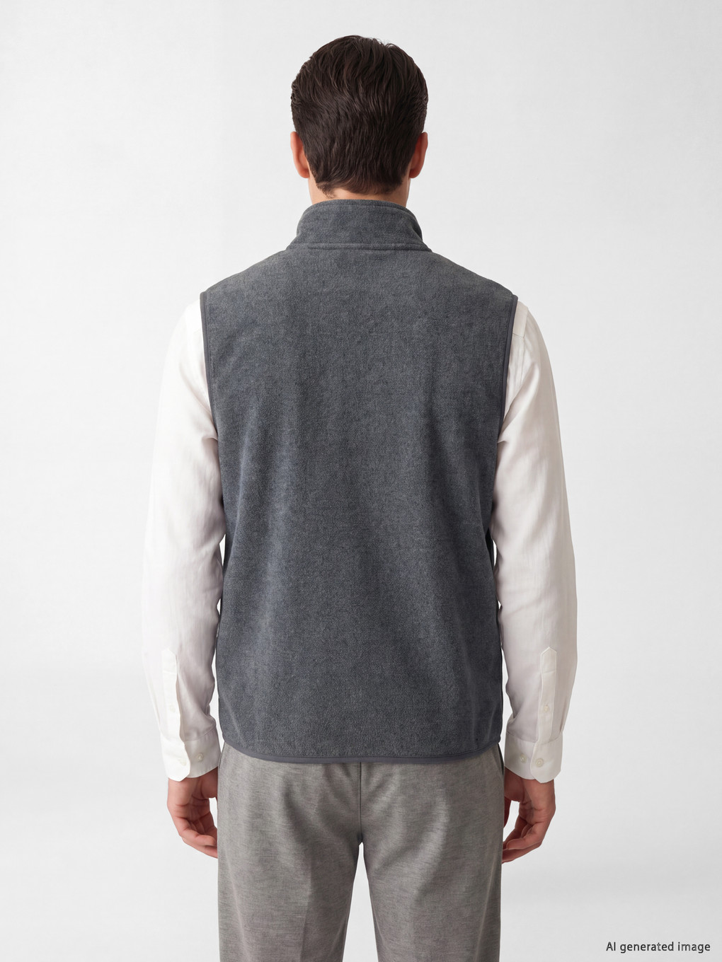 Mock Neck Men's Polar Vest-2
