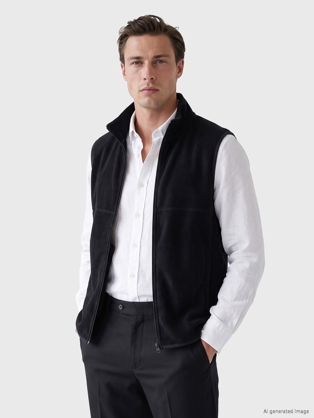 Mock Neck Men's Polar Vest