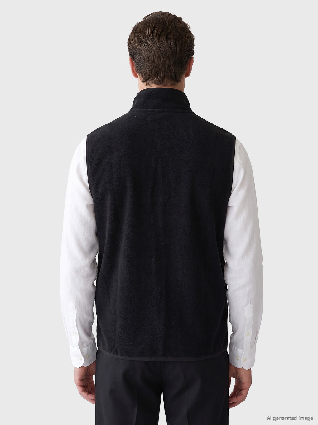 Mock Neck Men's Polar Vest-3