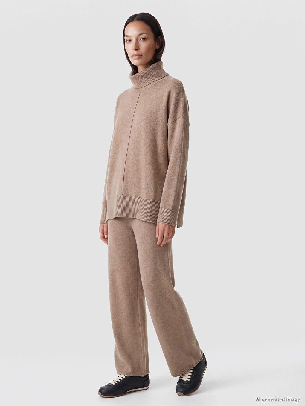 Turtleneck Women's Knitwear Sweater-1