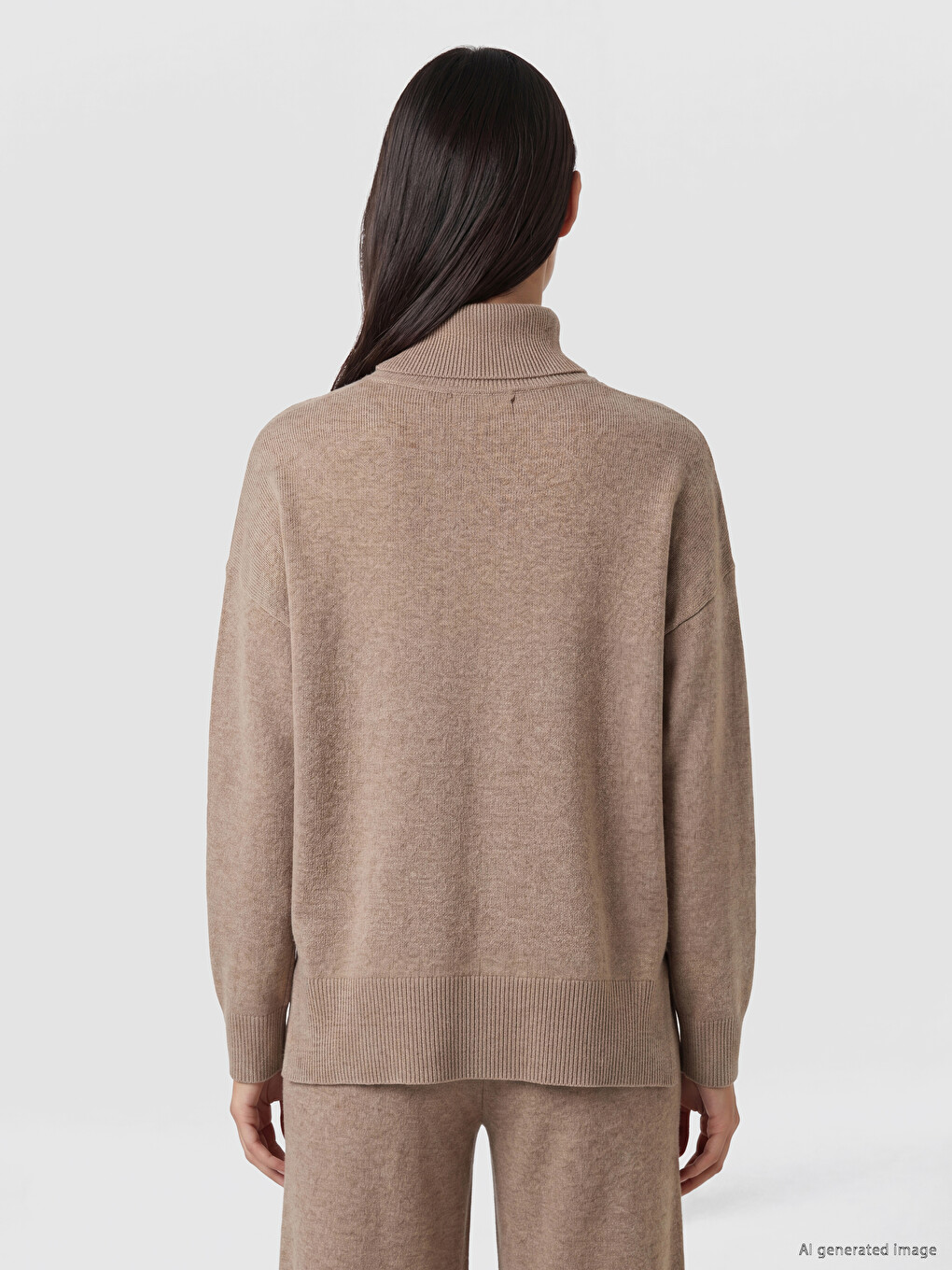 Turtleneck Women's Knitwear Sweater-3