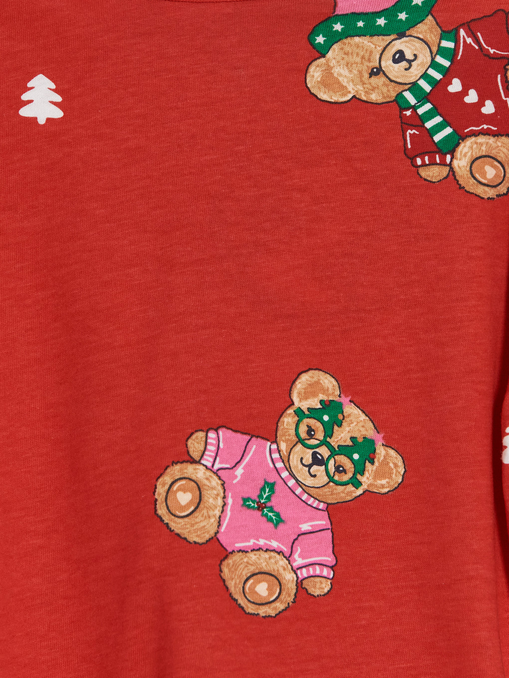 Crew Neck Printed Girls' Pyjamas Set-2