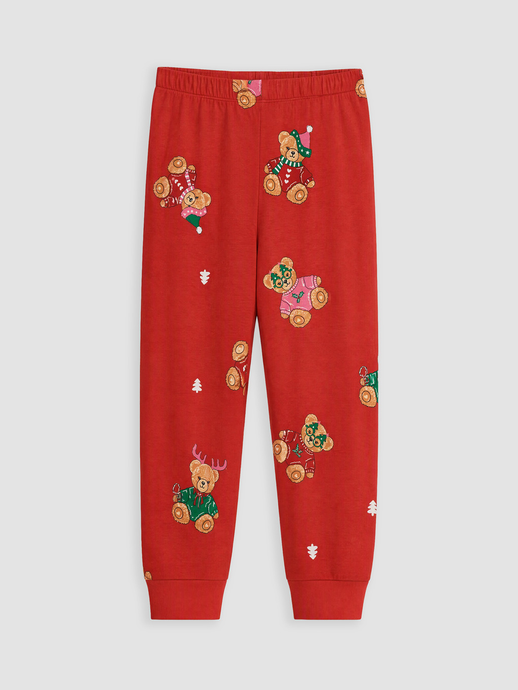 Crew Neck Printed Girls' Pyjamas Set-4