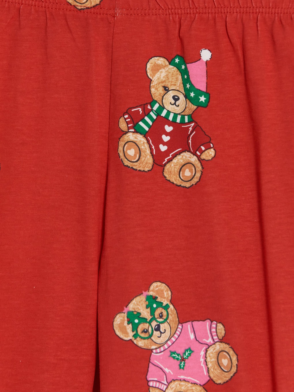 Crew Neck Printed Girls' Pyjamas Set-5