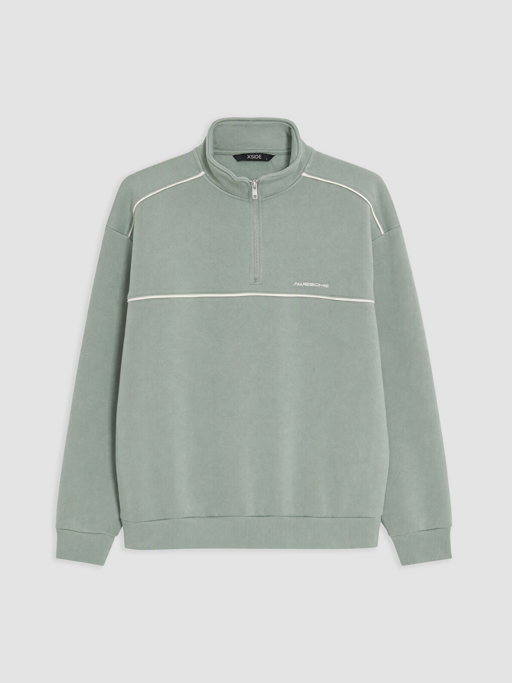 Mock Neck Printed Men's Sweatshirt-4