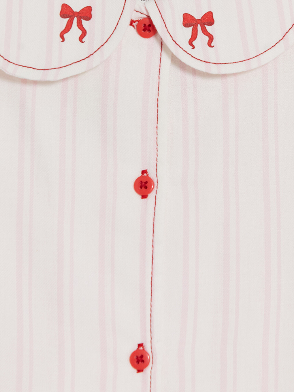 Pembe Gömlek Yaka Kız Çocuk Pijama Takım-5