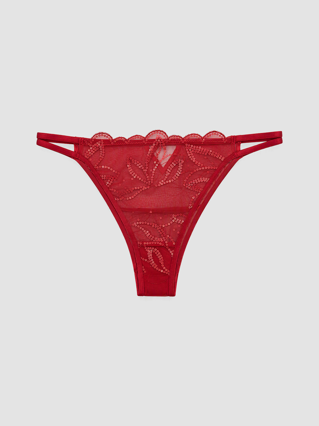 Woman Red Fancy Knickers
