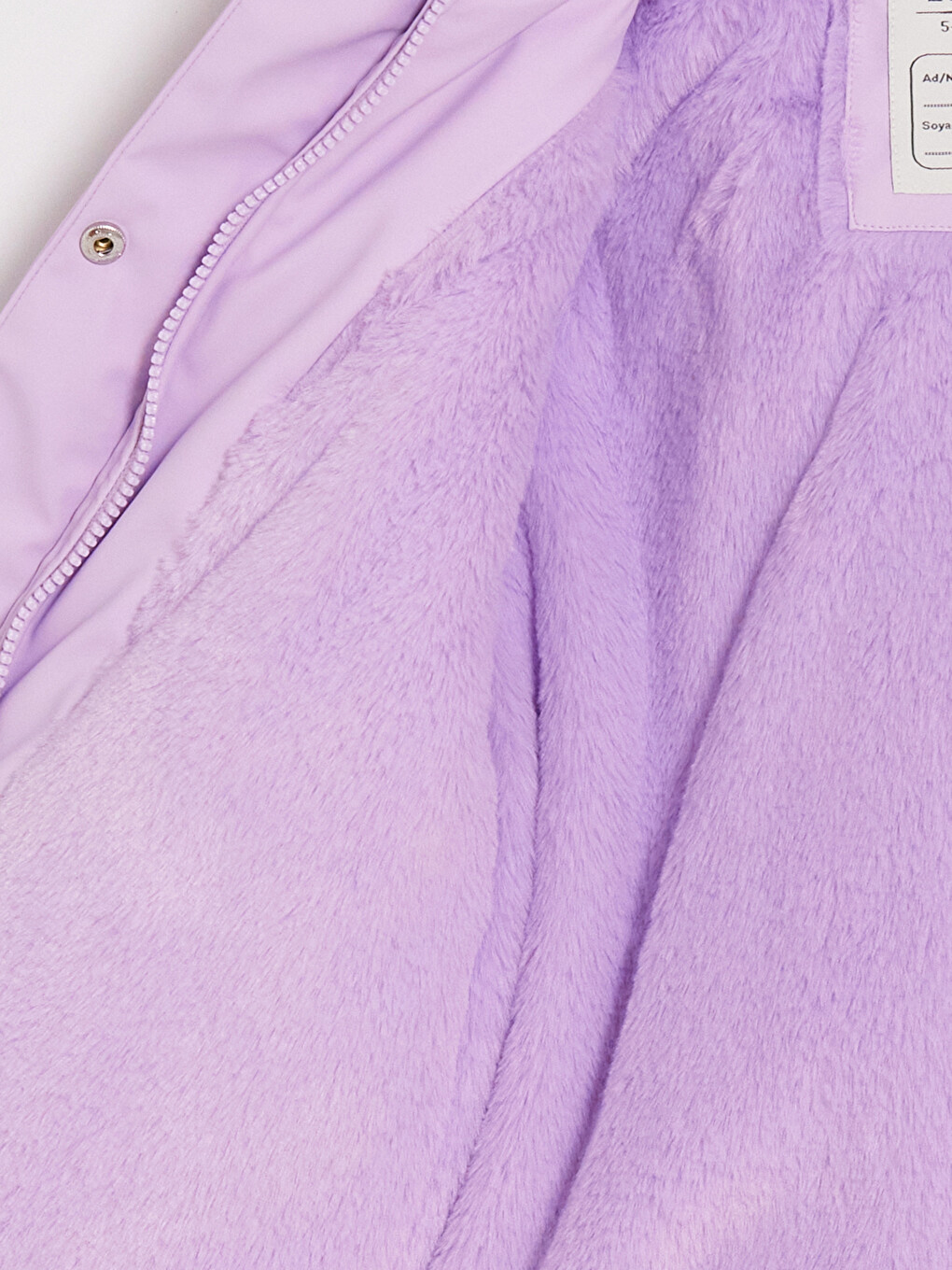 Hood Inside Furred Girls' Coat-2