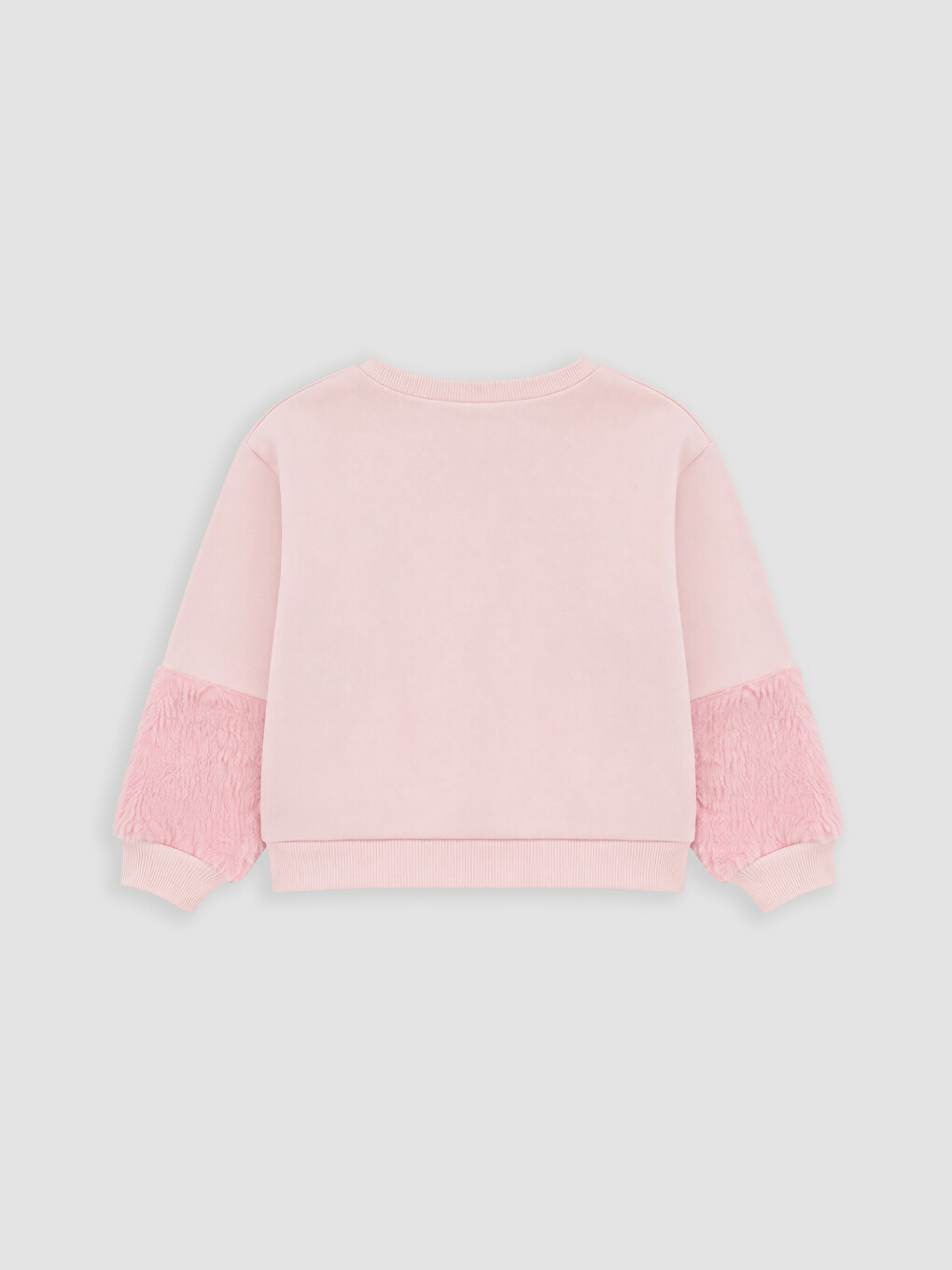Pembe Barbie Baskılı Kız Çocuk Kalın Sweatshirt-2