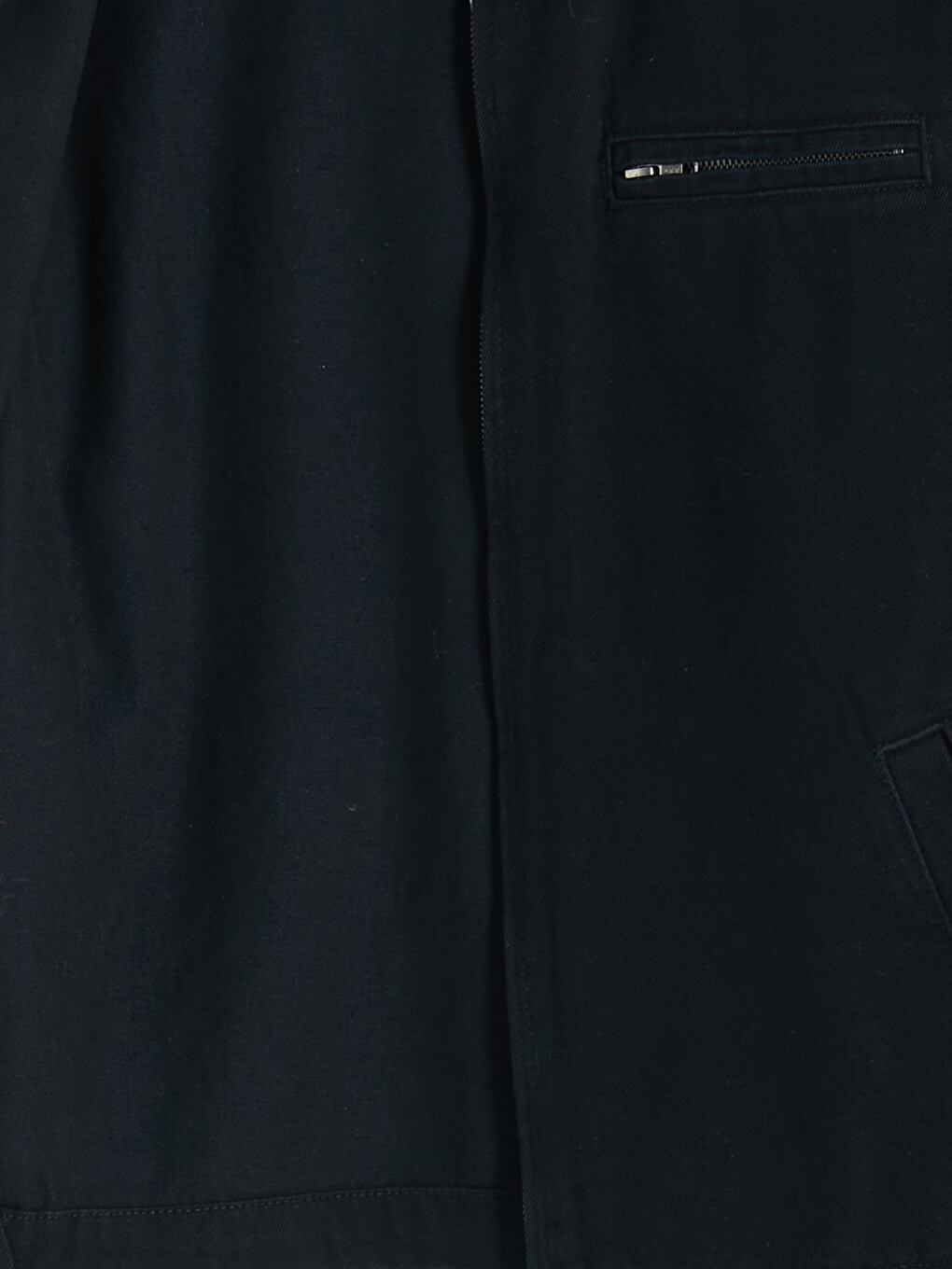 Siyah Loose Fit Erkek Jean Jean Ceket-5