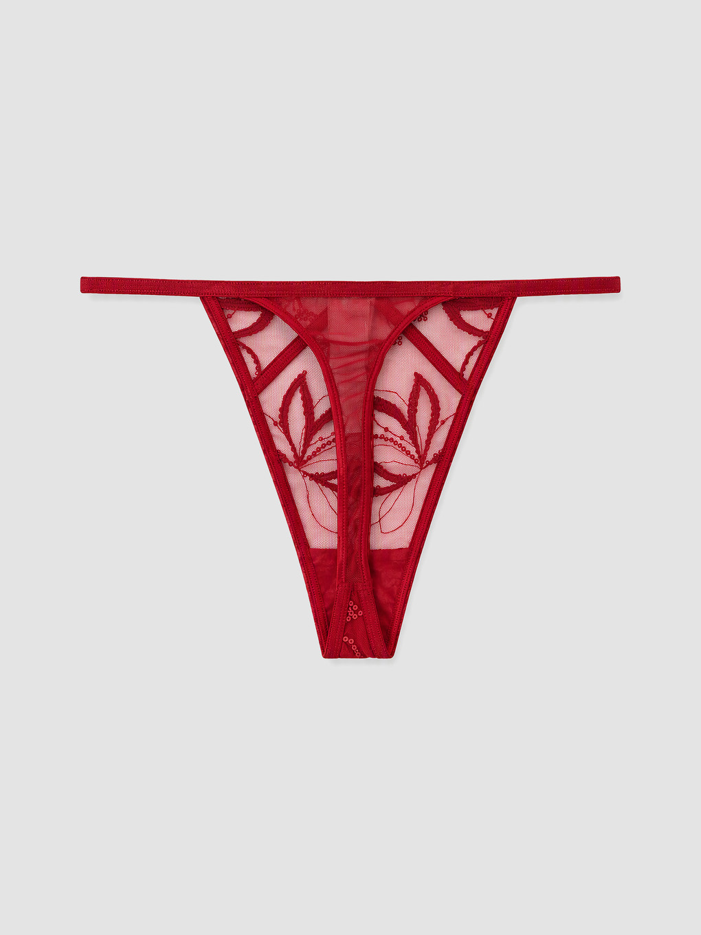 Woman Red Fancy Knickers-1