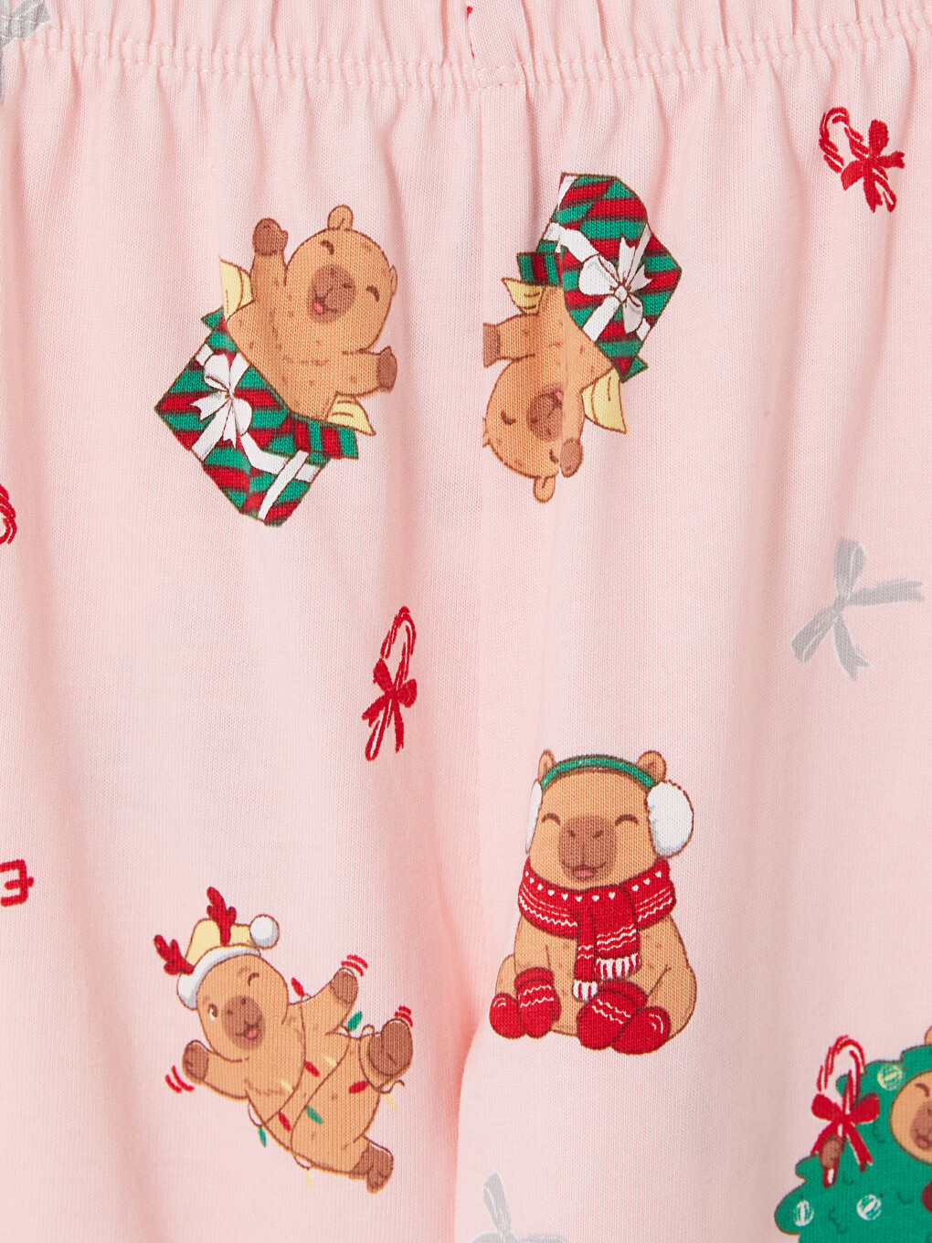 Pembe Baskılı Kız Çocuk Pijama Takım-4