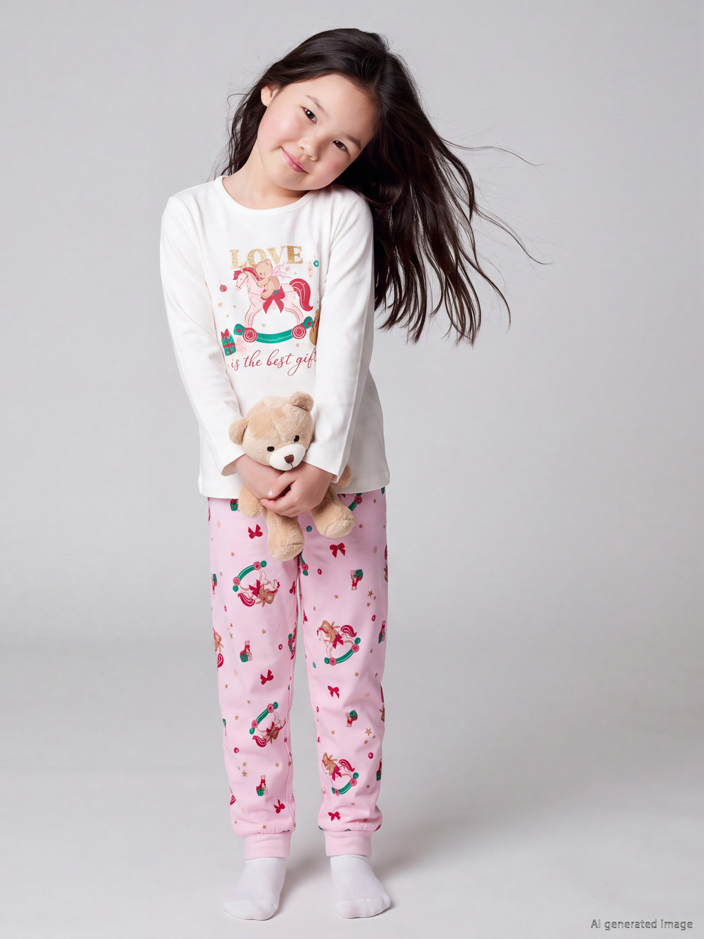 Girl Ecru Pyjama Set