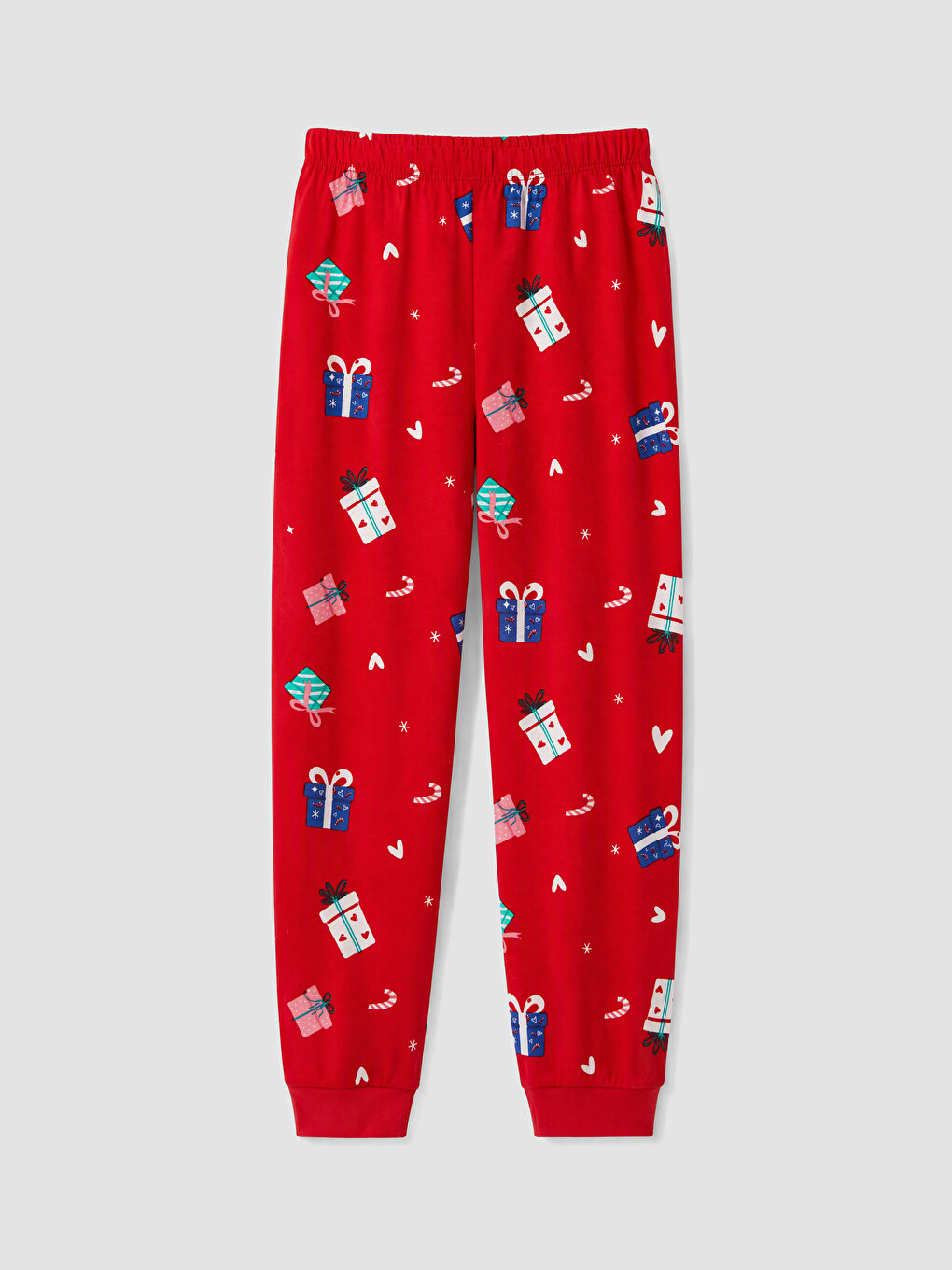 Pembe Yılbaşı Temalı Kız Çocuk Pijama Takım-4